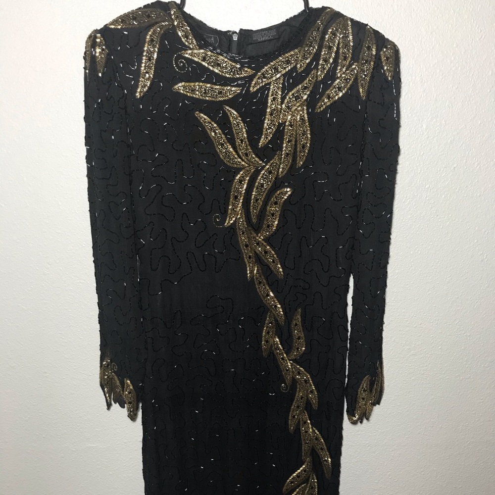 VNTG black beaded dress!